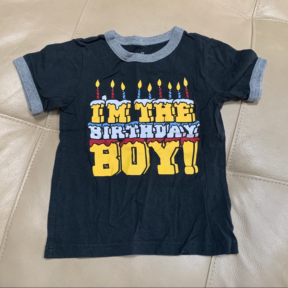 CHILDREN’S PLACE Black Birthday Tee, 3T